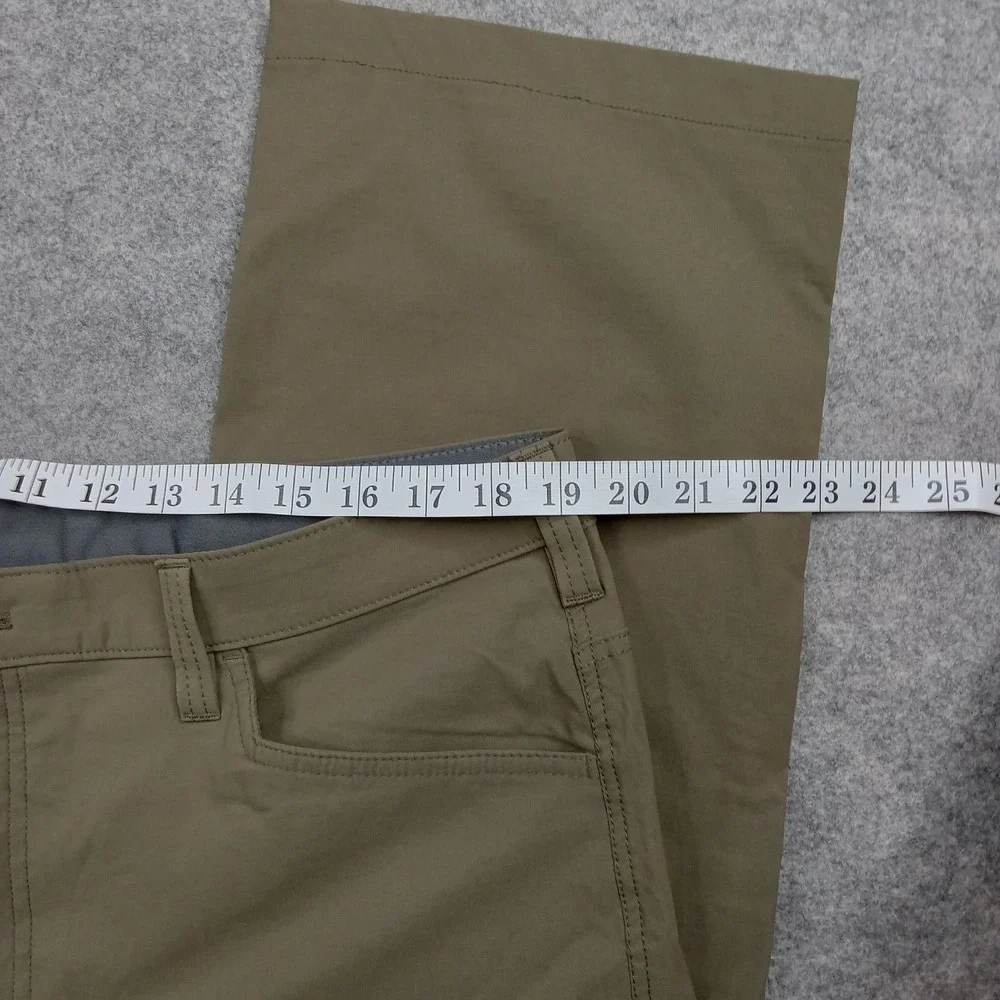 Eddie‎ Bauer Pants Mens 40x32 Tan Nylon Hiking Outdoor Stretch Zip Pocket